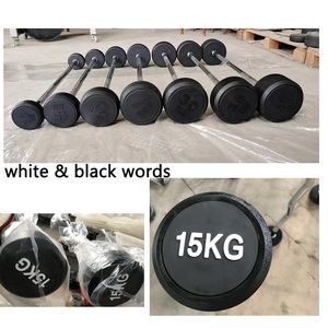 Attrezzatura <span class=keywords><strong>Fitness</strong></span> all'Ingrosso dalla Cina, Bilanciere in Gomma con Peso Fisso Diverso, Dritto ed EZ Curl - Product Image 4