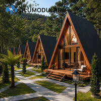 Maisonnette préfabriquée en forme de A pour une installation rapide, économe en énergie, idéale pour les projets résidentiels, de jardins, de cabanes de vacances et d'habitations.