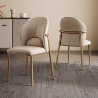 Chaise de Salle à Manger Luxe Léger Dossier Nordique Confortable Moderne Simple pour Maison et Restaurant