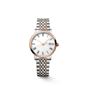 Montre-bracelet mécanique raffinée de style romain avec affichage de la date, bracelet en acier inoxydable pour femme, idéale pour un usage quotidien et les trajets quotidiens Longinesing - Product Image 2