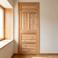 Porte en bois massif de sapin non composite, en bois entier sans matériau de remplissage