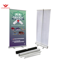 Support de bannière enroulable 31x80 pouces, rétractable, avec informations commerciales, pour promotion en extérieur et en intérieur, salon professionnel - Vente chaude