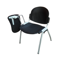 Chaise de formation pliable moderne en plastique, maille et tissu avec cadre en acier, empilable, pour conférences et réunions
