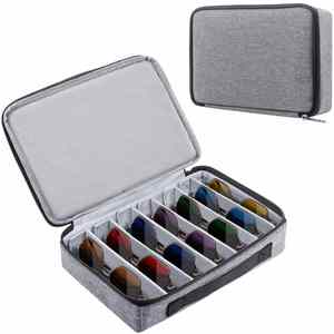 Custom Polyester Adjustable Slots <b>for</b> Multiple <b>Glasses</b> Travel Sunglasses Organizer <b>Case</b> - Product Image 1