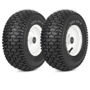 Roue de pneu en caoutchouc gonflable pneumatique 13 pouces 13x5.00-<span class=keywords><strong>6</strong></span> pour poussette de chariot d'épandeur de tondeuse à gazon - Product Image 2