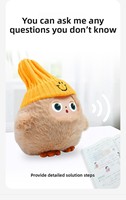 Poupée en peluche interactive éducative et scientifique intelligente Happy AI, compagnon émotionnel, assistant de bureau, écran LCD pour enfants