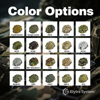 Housse de casque de camouflage Ghillie Bionic, découpe laser irrégulière avec 6 feuilles de simulation supplémentaires et pochette de rangement MC