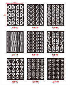 Plantillas de Henna para Serigrafía CF, Plantillas Temporales de Tatuaje de Henna, Plantillas de Henna de Estilo Africano - Product Image 5