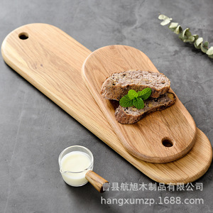 Tabla de cortar de madera rectangular, tabla de cortar multifunción de madera maciza para cocina, para frutas, pizza, pan, charcutería, uso doméstico - Product Image 3