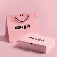 Boîte à pâtisserie personnalisée en gros avec logo pour biscuits, macarons, emballage élégant en relief pour boulangerie, pour sushis, pour friandises sucrées