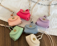 Nouveau porte-clés mignon en cuir, mini portefeuille, pendentif de collier, style mode de niche, sac de rangement pour écouteurs en cuir haut de gamme, cordon