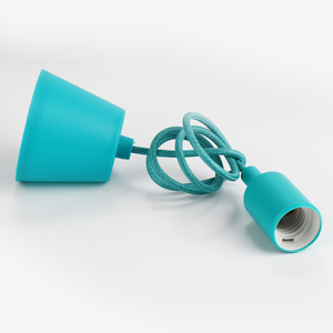 Sản phẩm mới đầy màu sắc <span class=keywords><strong>Silicone</strong></span> cơ thể E27 Bóng đèn phụ kiện ánh sáng đèn ổ cắm lampholder với bện dây - Product Image 4