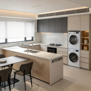 定制非洲风格两层楼房屋建筑设计现代风格三卧室平面图，带附建车库 - Product Image 3