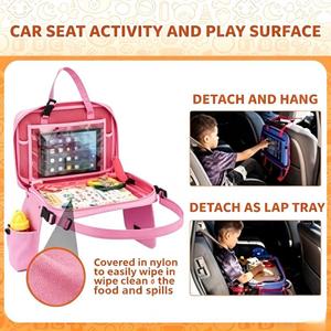 Organisateur de voyage portable pour enfants : pochette pour bouteille d'eau, sac de rangement pour tout-petits, idéal pour voiture, <span class=keywords><strong>avion</strong></span>, train, road trip - Product Image 4