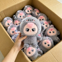 Prix d'usine – Peluche grise câline de 8 pouces, jouet en peluche rembourré de coton PP, vente en gros, décoration d'intérieur, prêt à être expédié