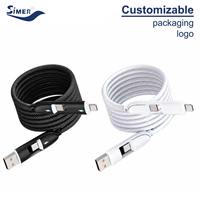 Câble de charge rapide Type-C pour PS5 S25 S24 S21 pour Pixel iPhone 16 - 1m Nylon 3A Blindage tressé
