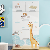 Armoire en plastique Haogle Home Furniture, armoire de rangement pour salon, taille extra large, armoire de rangement en plastique pour bébé