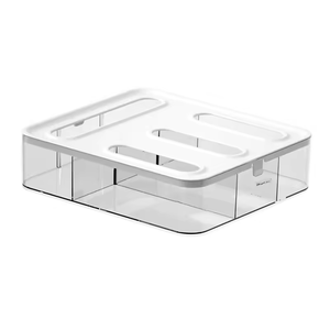 Supporto e supporto per borsa con chiusura a chiusura lampo in plastica per avvolgere naturale - Product Image 1