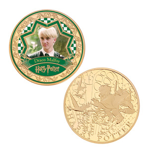 Venta al por Mayor de 5 Monedas Conmemorativas de Oro de 24K con Diseño de Películas Americanas, Monedas de <span class=keywords><strong>Potter</strong></span> Doradas - Product Image 3