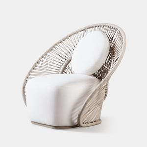 Luxury Modern Balcony Furniture Outdoor Single Double Seats Aluminum Metal Modular Rope Woven Outdoor - Product Image 4