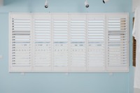 Meilleures ventes : Volets de porte en PVC transparents prêts à l'emploi, volets de fenêtre horizontaux en bois sur mesure, volets intérieurs à lamelles