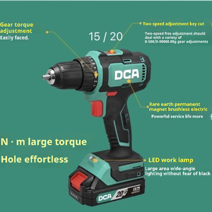 ชุดเครื่องมือไฟฟ้าอุตสาหกรรม 20V แบบ 4 ชิ้น ค้อนสองหัว ใช้ร่วมกันได้โดย DCA ชุด 4 ชิ้น ชุดเครื่องมือไฟฟ้า DCA แบบ 4 ชิ้น 20V ใช้ร่วมกันได้ - Product Image 5