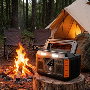 Estación de Energía Solar Poforce de 500W, Banco de Energía de Emergencia para Camping con Linterna y Arrancador, Onda Sinusoidal Pura, Respaldo Doméstico A6, Batería de Litio de Alta Capacidad - Product Image 1