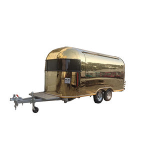 커피 밴 모바일 식품 트럭 스테인레스 스틸 식품 캐러밴 캠핑 트레일러 식품 카트 트레일러 트레일러 트레일러 - Product Image 3