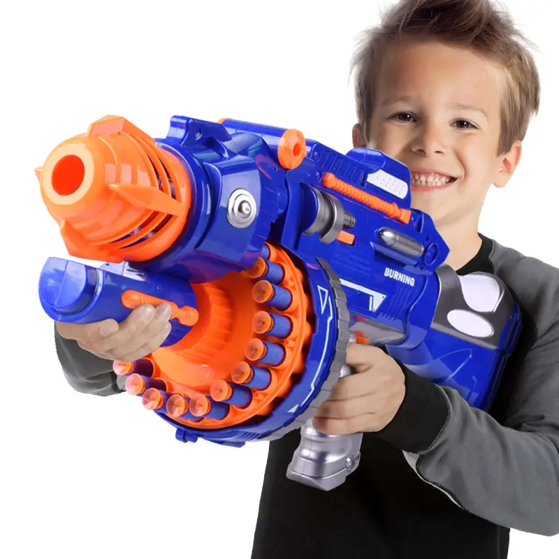 Amazon Hot Selling Electronic Automatic EVA Soft Bullet Gun Toys Kids Shooting Game Foam Bullet Toy Gun For Boys