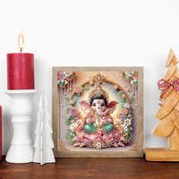 Vente en gros DIY 30*30CM Dieu indien Décoration murale Peinture diamantée Forme spéciale 5D Peinture acrylique diamantée pour la décoration de la maison