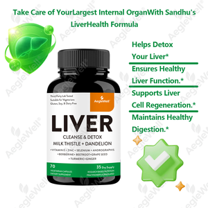 エーゲルウェル肝臓デトックスカプセル クレンズカプセルフォーミュラは、ミルクシスルとタンポポ根で健康な肝臓機能をサポートします - Product Image 2