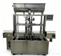 Machine de remplissage de liquides à double tête à piston entièrement automatique de qualité alimentaire, de qualité industrielle, service OEM ODM personnalisé
