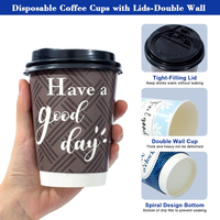Vente en gros de gobelets à vin, café et tequila en papier kraft à double paroi durables et imperméables avec logo personnalisé 4oz/8oz/12oz/16oz/20oz