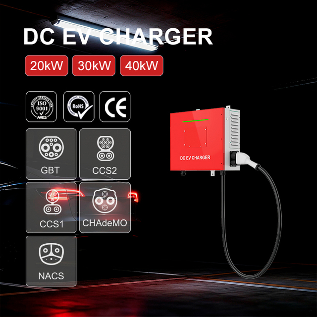 Professional 20kW DC EV Charger Wallbox CCS2 Fast Charging Station With OCPP 1.6J Smart App Control for Electric Vehicle