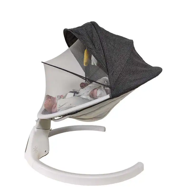 Kursi goyang ayunan otomatis bayi, kursi goyang Bouncer elektrik dengan musik untuk bayi baru lahir