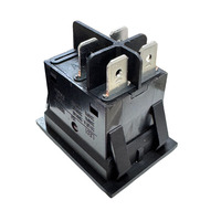 Trous de bouton approfondis Interrupteur à bascule éclairé à Led rouge anti-contact 4 broches 250 Vac 16/20A Interrupteur d'alimentation