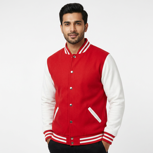 Chaqueta Varsity Personalizada 2024 para Hombre, de Alta Calidad, Lana y Poliéster, con Estampado Puff, Diseño Deportivo para Exteriores, con Bordado que Refleja el Espíritu de Equipo - Product Image 1