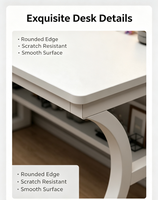 Bureau de jeu pour ordinateur moderne, 140 cm, table de bureau et d'étude avec étagère de rangement, bureau de jeu pour PC dans la chambre