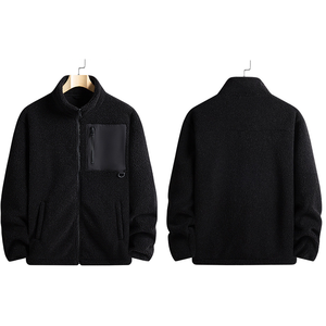 Custom Logo Unisex Stand Collar Polar Fleece <strong>Jacket</strong> Winter Autumn <strong>Sherpa</strong> Zip up Casual Coats Outerwear Jumper <strong>for</strong> Men <strong>Women</strong> 6XL - Product Image 2