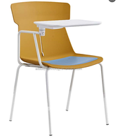 Mobilier scolaire moderne Chaise d'étudiant pour la formation Chaise en plastique PP Chaise de bureau rotative et table d'écriture en MDF