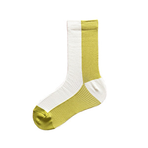 Crew Socks Color Blocking Nylon Breathable Yoga Socks Mid Calf Women's Sport Socks - Product Image 1