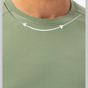 Fitness Workout Gym Clothing Transpirable Oem Made Custom Quick Dry BlankPolyester Nylon Sport T Shirt para hombres - Product Image 4