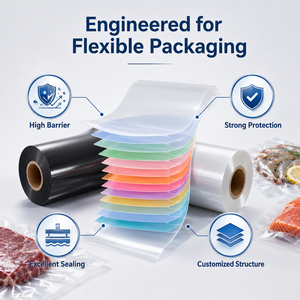 Film de couverture supérieur Easy Peel Web, film barrière co-extrudé 7 couches pour emballage de viande en plateau <span class=keywords><strong>MAP</strong></span>, en rouleau - Product Image 3