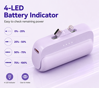 Batterie externe ultra-fine de 5000 mAh, chargeur rapide PD Type C 22,5 W, chargeur portable compact, OEM ODM, logo personnalisé, vente en gros