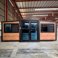 Maison conteneur modulaire pliable en acier galvanisé avec panneaux sandwich EPS, isolée et étanche, 20ft 40ft