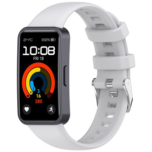 Pour <span class=keywords><strong>Huawei</strong></span> <span class=keywords><strong>Band</strong></span> 9 Bandes de sport en silicone souple et respectueuses de la peau Bracelets de montre de remplacement étanches classiques Bracelet de montre - Product Image 1
