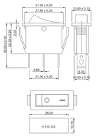 Interrupteur à bascule 2 positions 3 broches JC-KCD3-A, interrupteur à bascule 2/3 broches 2 positions pour voiture et bateau, interrupteur électronique miniature éclairé