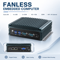 Computadora Industrial IoT Robusta, Sin Ventilador, Integrada, Intel Core I3 I5 I7 de 5.ª, 6.ª, 7.ª y 8.ª Generación, Doble LAN, HD, VGA, 2COM, WiFi, 4G, MSATA, SATA