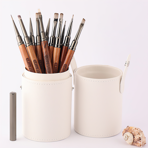 Juego <span class=keywords><strong>de</strong></span> Pinceles Portátiles para Decoración <span class=keywords><strong>de</strong></span> <span class=keywords><strong>Uñas</strong></span> <span class=keywords><strong>de</strong></span> Sándalo, Palosanto y Cobre, Set Completo <span class=keywords><strong>de</strong></span> 12 Piezas, Nuevo Estilo, Pincel para Pintura, Pincel para Fototerapia, Pincel Cuadrado - Product Image 6