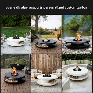 Chimenea Metálica Independiente para Exteriores, Estufa de Leña o Gas, para Jardín, Patio, Hoguera, Decoración de Hotel - Product Image 2